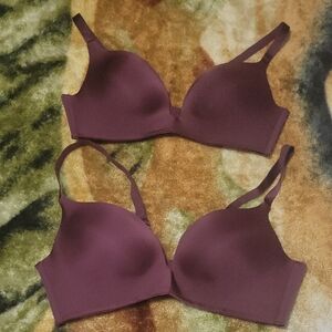 2 Maidenform Deep Purple Women's Bras
